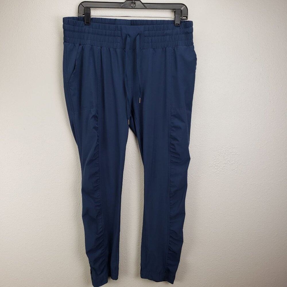Prana Navy joggers size L high rise mid seam, cut out at ankle size‎ L